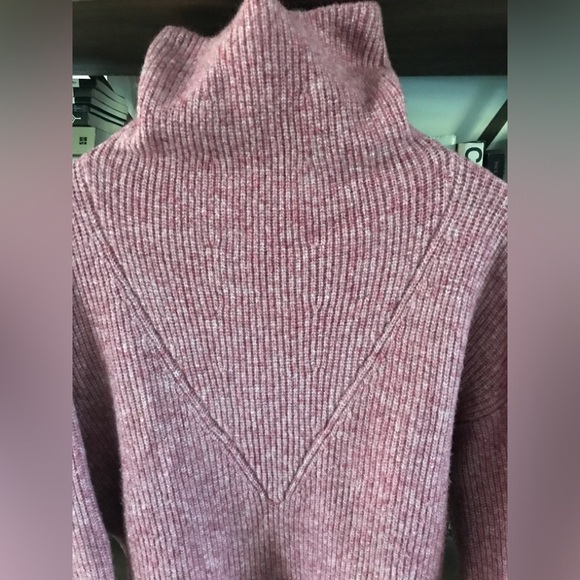 NWOT Ted Baker Oversized Cchloe Pink Chunky Wool Funnel Neck Sweater 2 (S ) - Picture 8 of 16